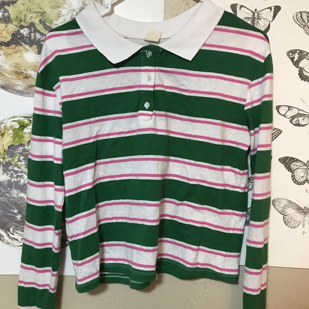 90’s style collar stripe tee